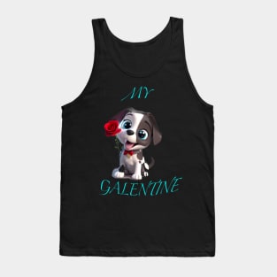 My cute Galentines puppy Tank Top